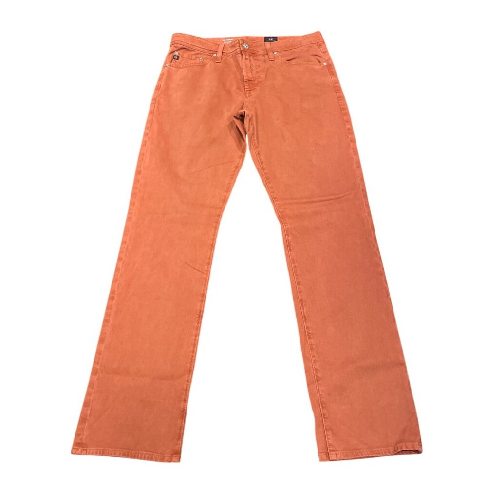 AG Adriano Goldschmied Everett Slim Straight Pant 32x32 SUD Burnt Orange Stretch